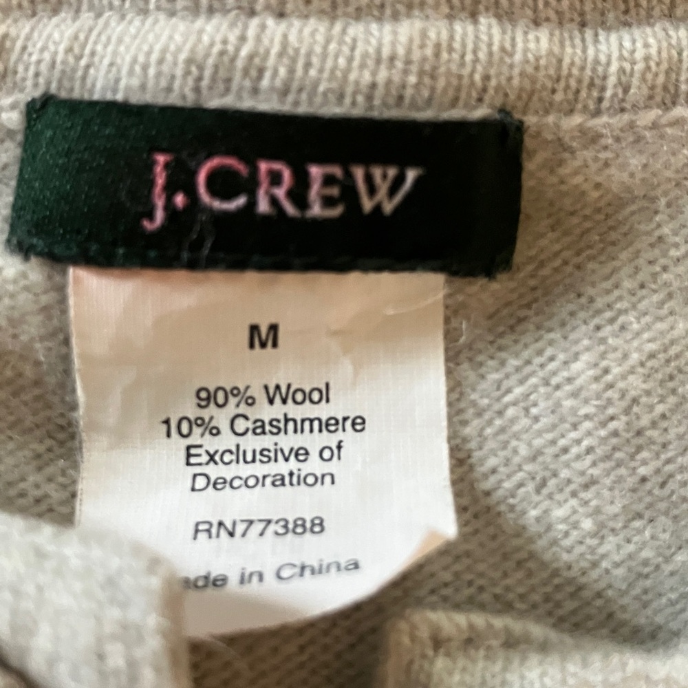 J. Crew Light Gray wool/cashmere sweater - Picture 2 of 6